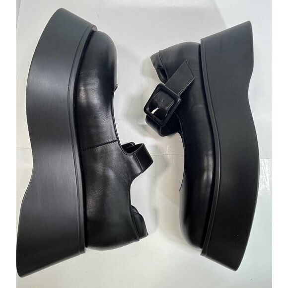 Free People x Jeffrey Campbell Black Mary Jane Platform Shoes Sz 8.5 Ichika New - Picture 10 of 15